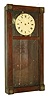 Unknown, 8 days, New Hampshire Mirror clock with what looks to be some form of rat-trap strike movement, c1830