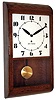 Seth Thomas Clock Co., Thomaston, Conn., Deco-style 8 days, time only oak wall clock dated 1946.