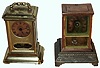 Clocks- 2 (Two) Yale Clock Co., New Haven Conn., c1885: a balance wheel carriage clock and a chess timer pendulette with base