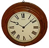 Clocks- 2 (Two) E. Ingraham Clock Co., Bristol, Conn., oak 8 days, time only wall clocks: "Lobby" and "Gallery" models, c1891