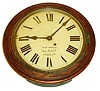 Seth Thomas Clock Co., Thomaston, Conn., "Office No. 4" wall clock, 8 days, time only, spring driven movement in an oak case with painted metal dial, c1915