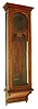 Case only- Gilbert Clock Co., Winsted, Conn. "Regulator No. 9" in oak with a Seth Thomas No. 68 time only, weight driven, trapezoidal movement only, c1900