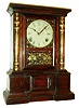Atkins Clock Co., Bristol, Conn., "London Mantel" 8 days, time and strike, spring driven shelf clock, c1861.
