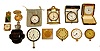 Clocks- 12 (Twelve) travel, alarm, and auto clocks including Waltham, Elgin, Dunhill, Phinney Walker, and others