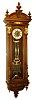 Austrian, c1875, large 2-weight (striking), 30-day duration movement with 9" dial, in a very large case of later manufacture, and with a simulated 4-jar mercury pendulum.