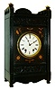 Seth Thomas Sons & Co., Thomaston, Conn., "Bee", cabinet series 15 day, time and strike, ebonized case mantel clock, c1881