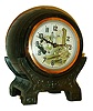 United Electric Co., Brooklyn, NY, 30 hour, lever movement novelty automaton timepiece in the form of a keg with an action on the dial of a man agitating a cocktail shaker, c1933