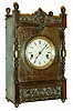 Seth Thomas Clock Co., Thomaston, Conn., "Carson" 8 days, time and strike, city series striking hours on a Cathedral gong and half hours on a bell mantel clock, c1888