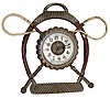 Ansonia Clock Co., New York, one day timepiece novelty clock, model name "Stirrup", c1901.