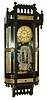 Ansonia Clock Co., New York, "Reflector" model 8 days, time and strike, spring driven wall clock, c1886.