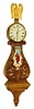 Peter Libbey, Rockland, Maine, reproduction of a lyre timepiece based on an example by Lemuel Curtis. Dial and glass painted by Ted Burleigh. Bezel by Foster Campos, and the movement by Kilbourn & Proctor, c1978