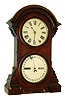 Seth Thomas Clock Co., Thomaston, Conn., "Parlor Calendar No. 4", 8 days, time and strike, double dial calendar shelf clock. c.1880.
