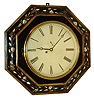 Litchfield Mfg. Co, Litchfield, Conn.8 days, paper mache with MOP octagon gallery timepiece, c1851.