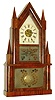 Birge and Fuller, Bristol, Conn., 8 days, time and strike, remote fusee movement steeple on steeple shelf clock. c.1846.