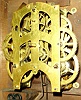 Ansonia Clock Co., New York, "Office Regulator" wall hanging clock with 8 days, time and strike, spring driven movement with seconds bit, c1900.
