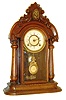 Ansonia Clock Co., Ansonia, Conn, 8 days, time and strike, spring driven shelf clock, c1880.