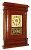 Pettibone and Peters, 73 Bridge Street, Brooklyn, NY, 8 days, weight driven time, strike and weight alarm 4 Column "New York" style shelf clock, c1848.