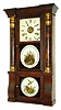 Seth Thomas, Thomaston, Conn., 8 days, time, strike and alarm weight brass movement column & cornice shelf clock, c1870