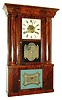 Terry & Andrews, Bristol, Conn., 30 hours, time and strike, weight brass movement column & cornice shelf clock, c1845