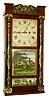 Eli & George W. Bartholomew, Bristol, Conn., 30 hours, time and strike, weight "Groaner" wood movement half column & splat shelf clock, c1830