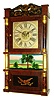 Birge, Mallory and Co., Bristol, Conn.Miniature Triple Decker with weight driven 30 hours, time and strike, movement, c1843.