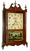 Eli Terry, Plymouth, Conn., 30 hours, time & strike weight wood movement pillar & scroll shelf clock, c1823