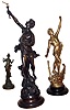 Bases for Swingers- 3 (Three) figural statues (no clock swingering arms included).