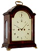 Attributed to , Philadelphia, Penn., American bracket clock, 8 days, time and strike, spring driven fusee movement in a mahogany case with painted metal dial, c1812