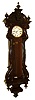 Vienna Regulator, Grande Sonnerie, 8 days, time and grande sonnerie strike, three weight driven movement in an ebonized serpentine case, c1870