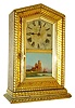 Anglo-American, Holloway & Co, London, 8 days, time and strike, gilt ripple molding shelf clock c1860. Case houses an unsigned American movement possibly made by Ansonia.