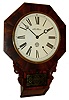 New Haven Clock Co., New Haven, Conn., "Drop Octagon No. 2" chisel-bottom rosewood 8 days, time and strike, drop octagon wall clock, c1860
