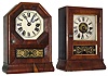 Clocks- 2 (Two) 30 hours, time and alarm spring driven Cottage Shelf clocks manufactured by the Seth Thomas Clock Co., Plymouth Hollow, Conn. c 1860.