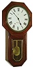 Seth Thomas Clock Co., Thomaston, Conn., "Globe", 8 days, time and strike, walnut wall clock, c1898