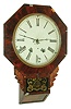 William L. Gilbert Clock Co., Winsted, Conn., 8 days, time and strike, drop octagon schoolhouse wall clock, c1873.