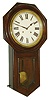 Ansonia Clock Co., Brooklyn, NY., 8 days, time and strike, spring brass movement wall clock with restorations, c1890