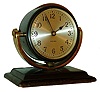 Chelsea Clock Co., Boston, "Haley" bronzed 8 days, time only tilting desk clock, c1950