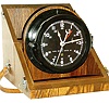 Chelsea Clock Co., Boston, "U.S. Army Message Center, Mark 2" 8 days, time only military timepiece in oak tilt-out carrying case, serial number 867544, 1987