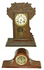 Clocks- 2 (Two): a gingerbread clock and a tambour clock.