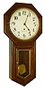 Seth Thomas Clock Co., Thomaston, Conn., "Globe", 8 days, mahogany wall timepiece, c1920