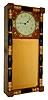 Benjamin Morrill, Boscawen, N.H., NH mirror clock, 8 days, time only, weight driven iron plate movement in a picture frame style case with mirror tablet and reverse painted dial surround and painted metal dial, c1825