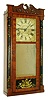Frederick Heisely, Sen., Harrisburg, PA., 8 days, time and strike, weight brass movement half column & splat shelf clock, c1830. Movement made by Heisely that he fitted to a Jeromes and Darrow case with his label overpasted on the Connecticut label.