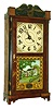 Silas Hoadley, Plymouth, Conn., 30 hour, time and alarm weight wood movement quarter column and splat miniature timepiece, c1828