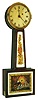 Unknown, probably Massachusetts 8 days, weight brass movement patent or banjo clock or timepiece, c1825