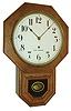Seth Thomas Clock Co., Thomaston, Conn., "Drop Octagon 12 inch", 8 days, spring brass movement schoolhouse wall regulator, c1890