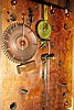 E. Terry & Sons, Plymouth, Conn., 30 hour, time and strike, weight wood movement pillar & scroll shelf clock, c1829
