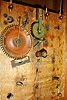 Eli & Samuel Terry, Plymouth, Conn., 30 hour, time and strike, weight wood movement pillar & scroll shelf clock, c1825