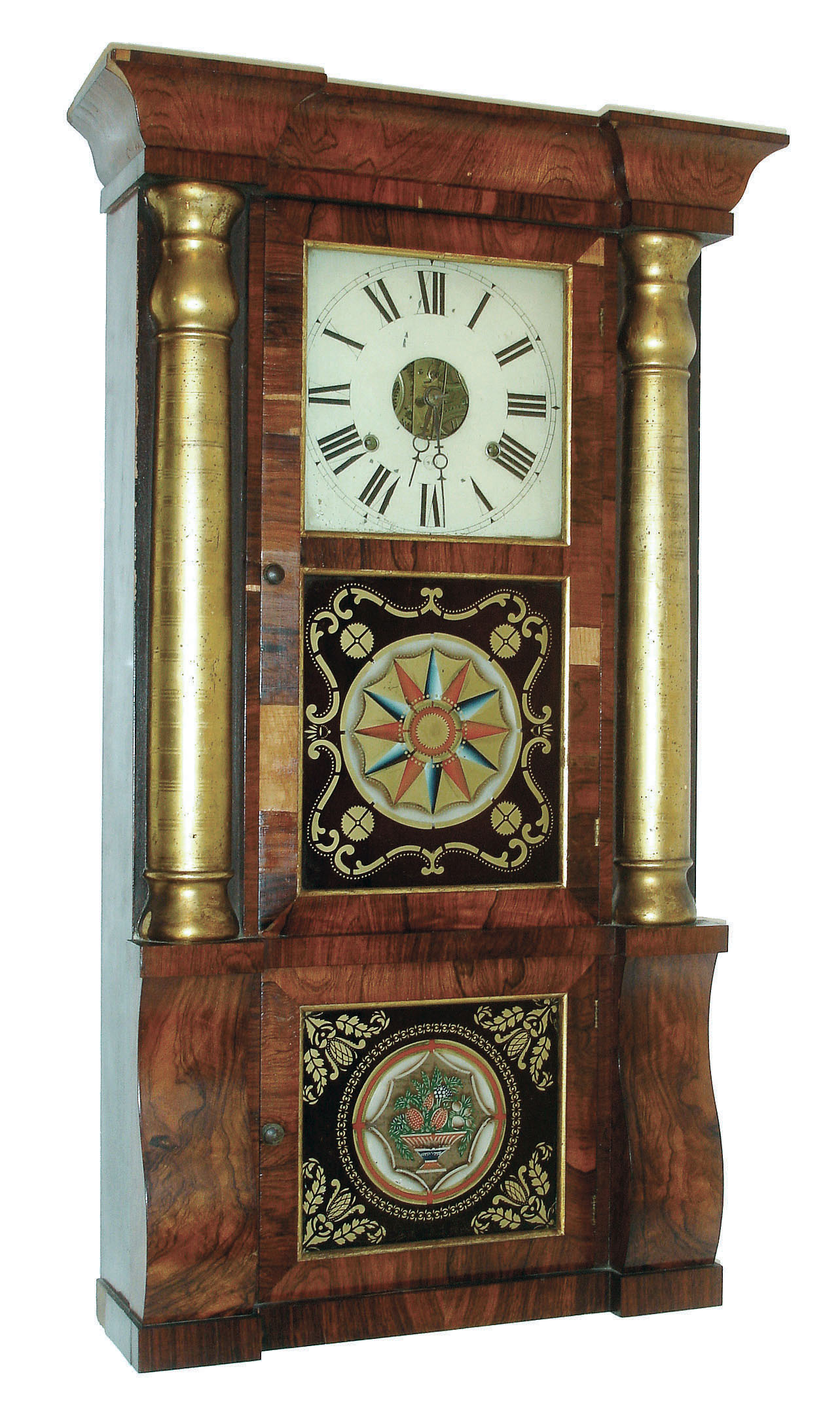 Seth Thomas Clock Co., Plymouth Hollow, Conn., "Gilt Column" 8 days, time and strike, shelf clock, c1865. — Antique Clocks Price Guide