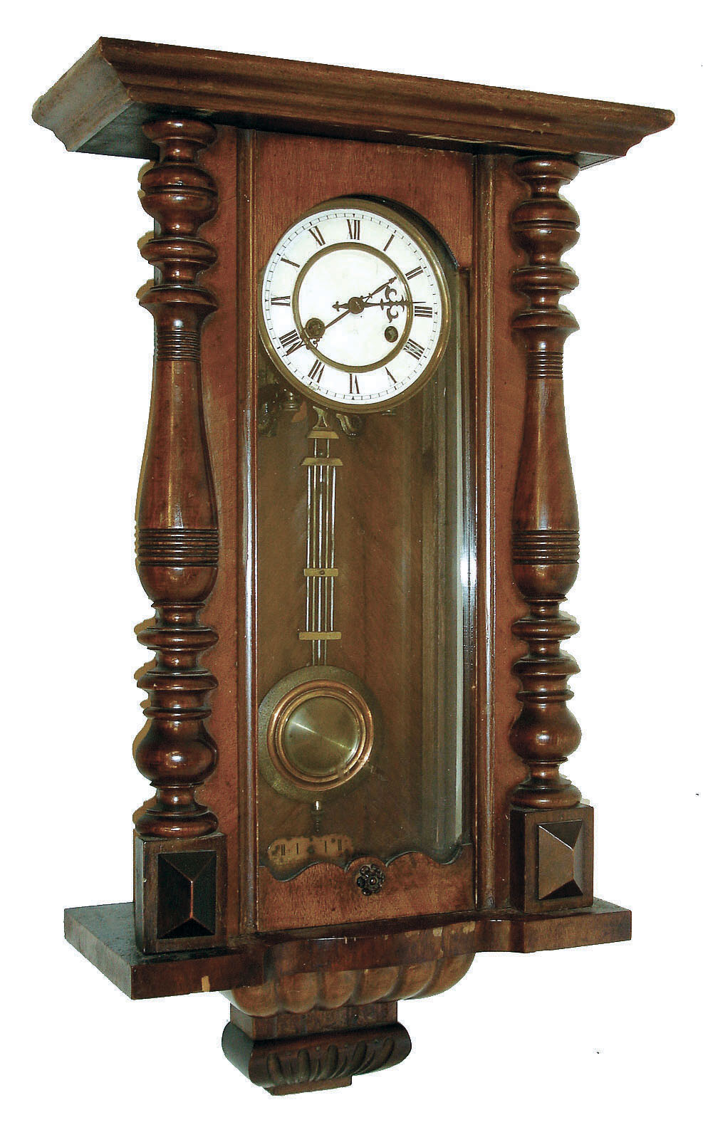 Germany, Junghans, alt Deutsch style, spring driven, "Vienna regulator", walnut veneer, c1890 — Antique Clocks Price Guide