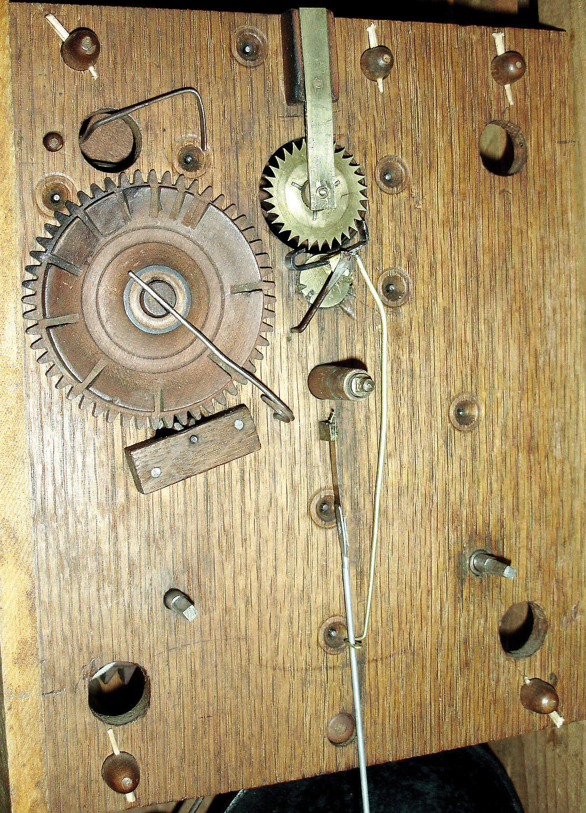 Atkins &amp; Downs for George Mitchell, Bristol, Conn., 8 days, time and strike, wood movement triple-decker shelf clock with eagle splat, c1832 — Antique Clocks Price Guide