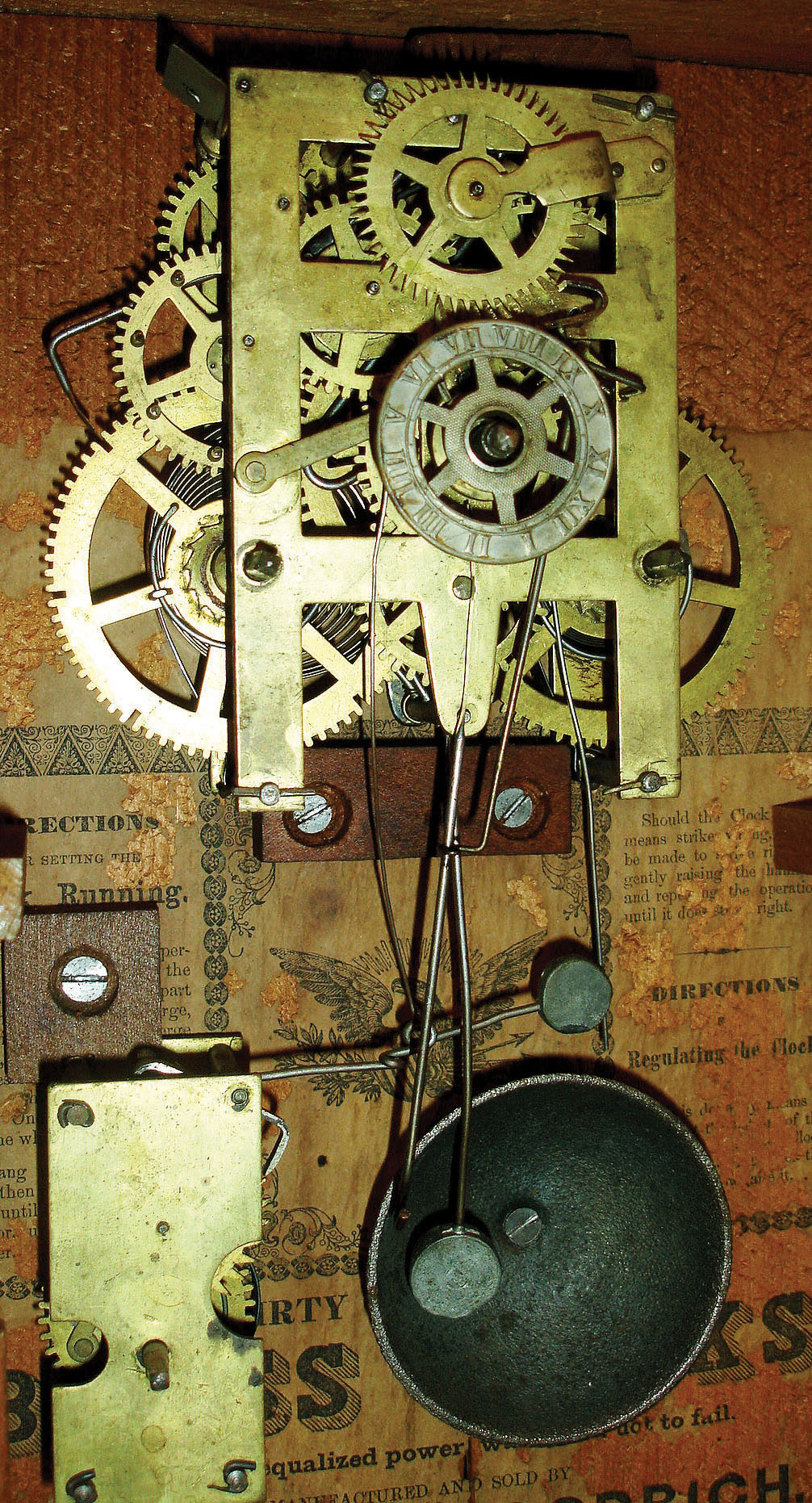 Chauncey Goodrich, Bristol, Conn., 30 hour time, strike &amp; alarm small Empire case, c1855 — Antique Clocks Price Guide